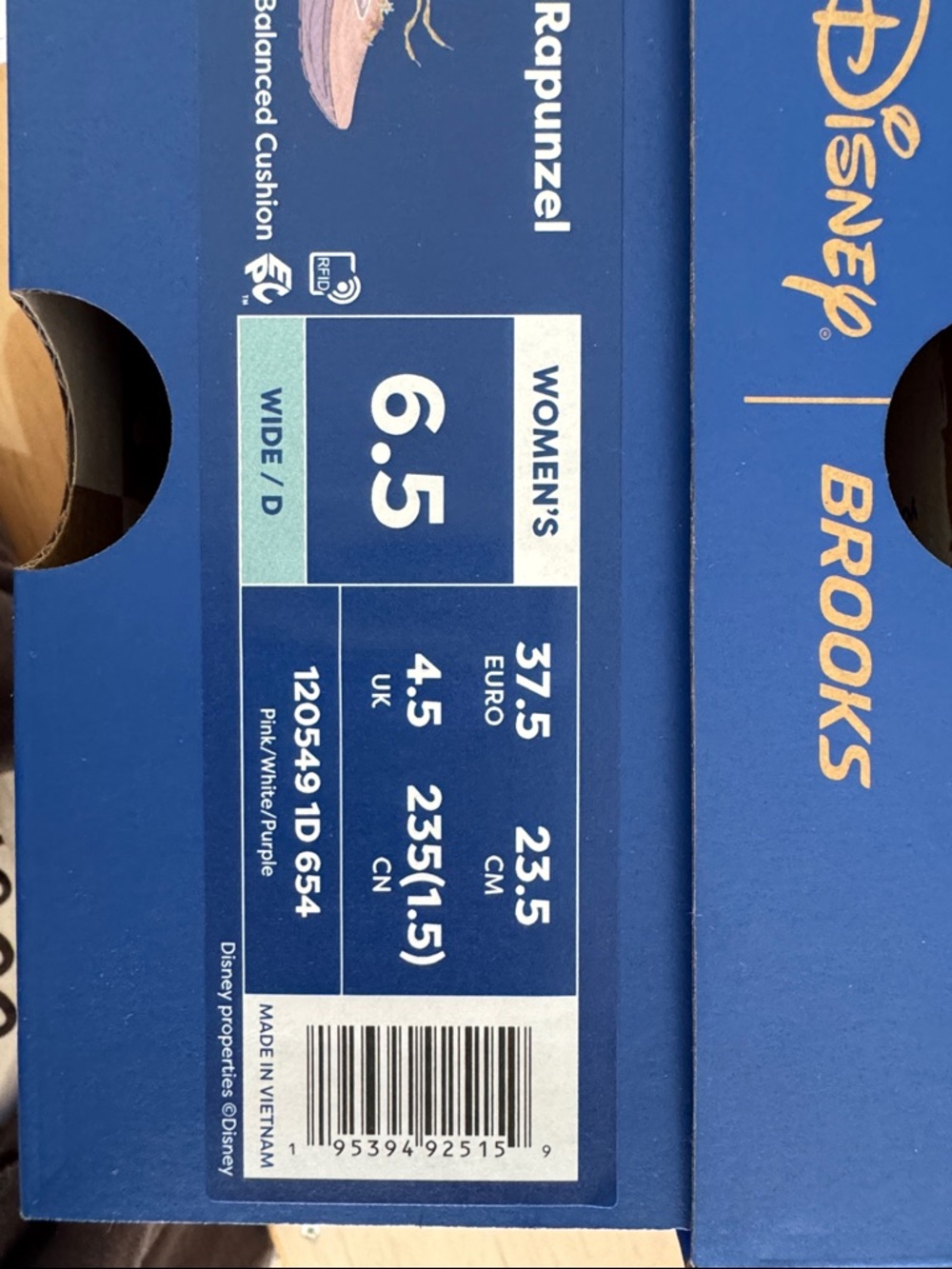 Brooks RunDisney Rapunzel 6.5 Wide - New in Box - Picture 5 of 5